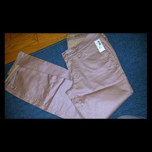 Old Navy Shimmery Gold Rockstar Pants Size 8 NWT